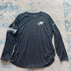 Philadelphia Eagles Nike Player Men’s Long Sleeve Sideline Top (Black) - XXL